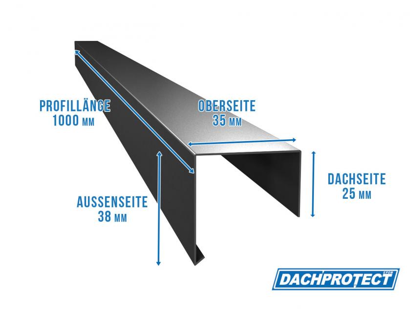 Dachrandprofil CUBE Anthrazit RAL 7016